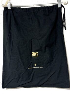 Frye Boot Dust Bag Black Drawstring Storage Shoe Bag Large Authentic